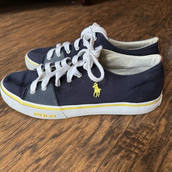 Polo Ralph Lauren Cantor Low Canvas Shoe Men's Size 11.5D Blue - Picture 4 of 13